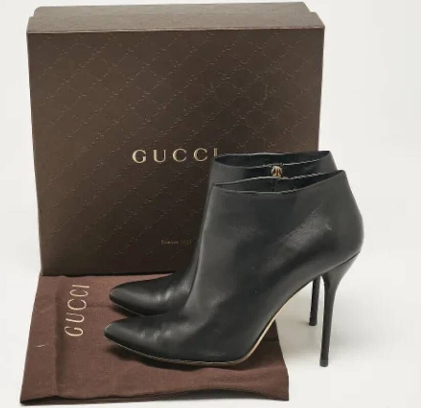 Gucci Vintage Pre-owned Leather boots Black Dames