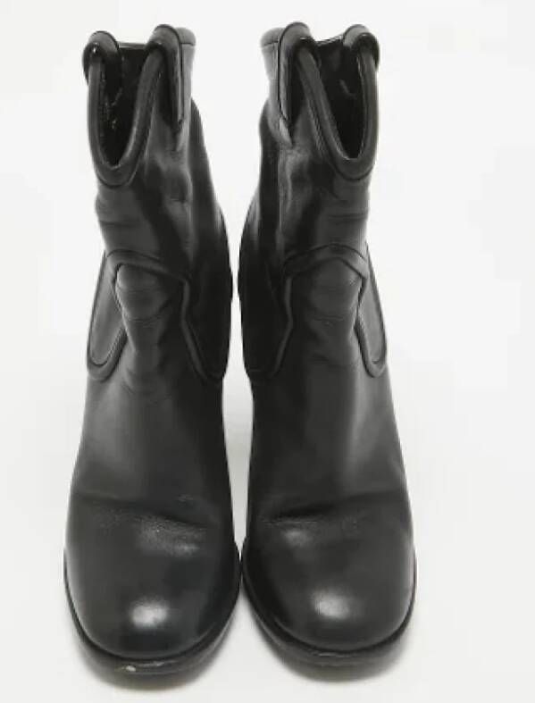 Gucci Vintage Pre-owned Leather boots Black Dames