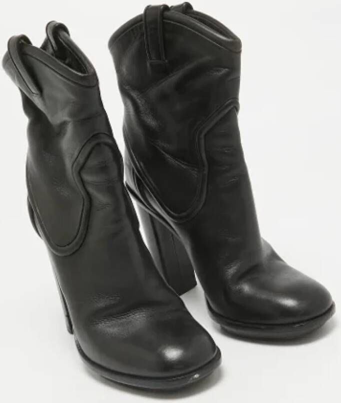 Gucci Vintage Pre-owned Leather boots Black Dames