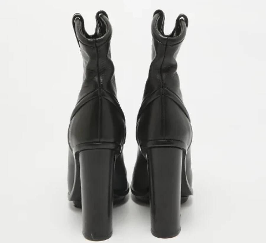 Gucci Vintage Pre-owned Leather boots Black Dames