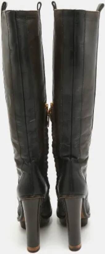 Gucci Vintage Pre-owned Leather boots Brown Dames