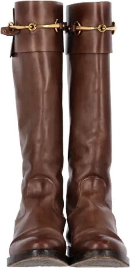 Gucci Vintage Pre-owned Leather boots Brown Dames