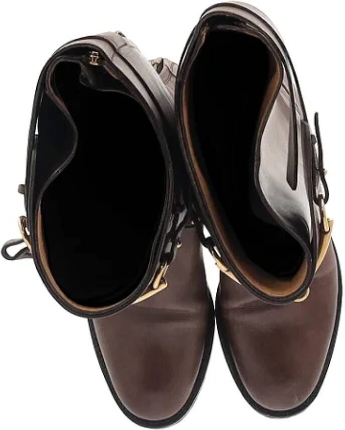 Gucci Vintage Pre-owned Leather boots Brown Dames