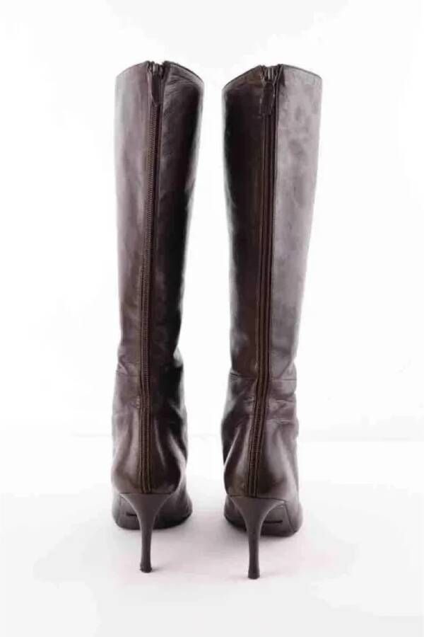 Gucci Vintage Pre-owned Leather boots Brown Dames