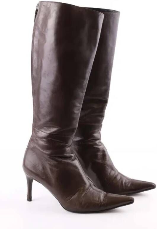 Gucci Vintage Pre-owned Leather boots Brown Dames