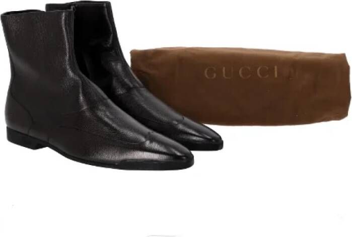 Gucci Vintage Pre-owned Leather boots Brown Heren