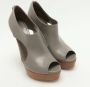 Gucci Vintage Pre-owned Leather boots Gray Dames - Thumbnail 4