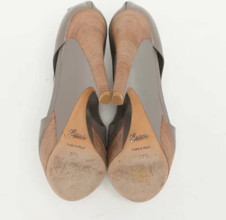 Gucci Vintage Pre-owned Leather boots Gray Dames
