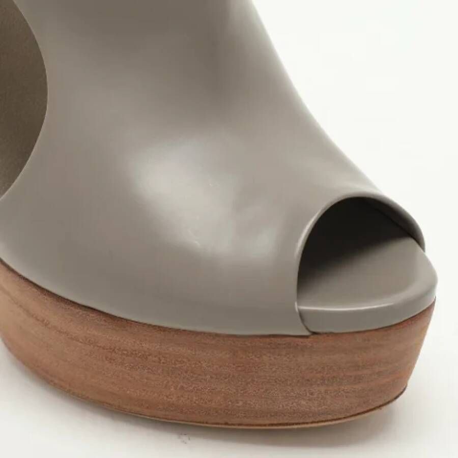 Gucci Vintage Pre-owned Leather boots Gray Dames
