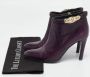 Gucci Vintage Pre-owned Leather boots Purple Dames - Thumbnail 9