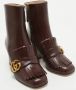 Gucci Vintage Pre-owned Leather boots Red Dames - Thumbnail 4