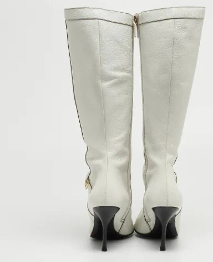 Gucci Vintage Pre-owned Leather boots White Dames
