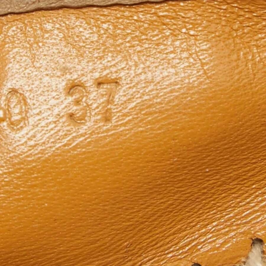 Gucci Vintage Pre-owned Leather espadrilles Beige Dames