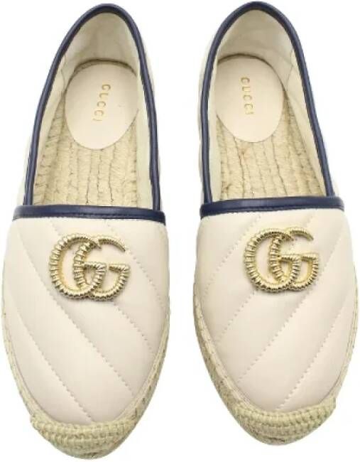 Gucci Vintage Pre-owned Leather espadrilles White Dames