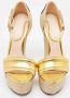 Gucci Vintage Pre-owned Leather espadrilles Yellow Dames - Thumbnail 3