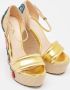 Gucci Vintage Pre-owned Leather espadrilles Yellow Dames - Thumbnail 4