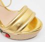 Gucci Vintage Pre-owned Leather espadrilles Yellow Dames - Thumbnail 7