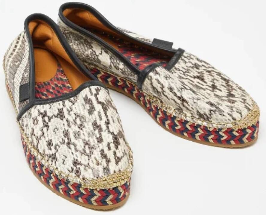 Gucci Vintage Pre-owned Leather flats Beige Dames