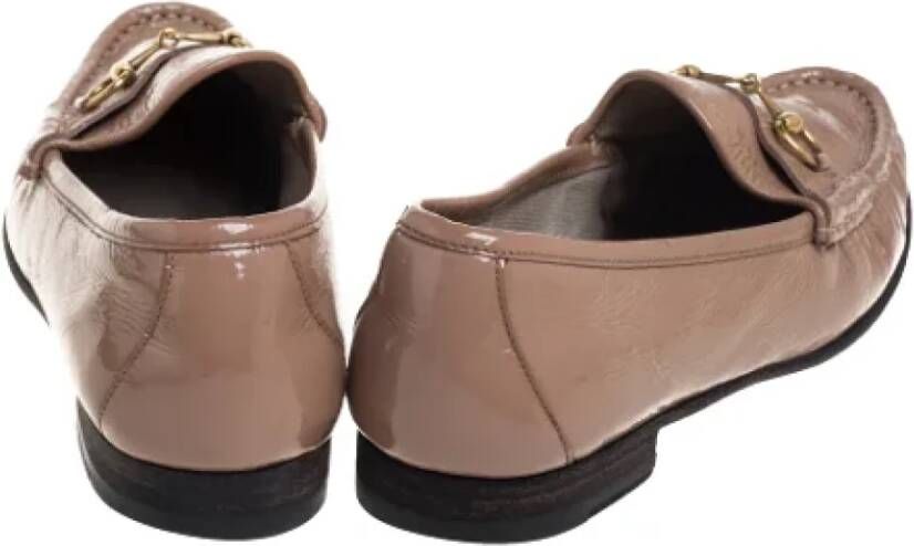 Gucci Vintage Pre-owned Leather flats Beige Dames