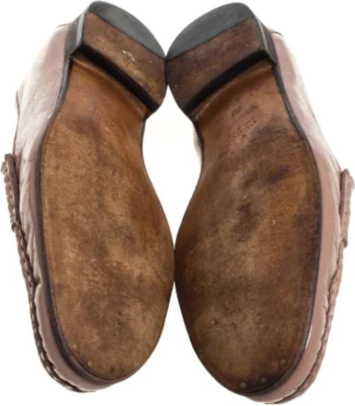 Gucci Vintage Pre-owned Leather flats Beige Dames