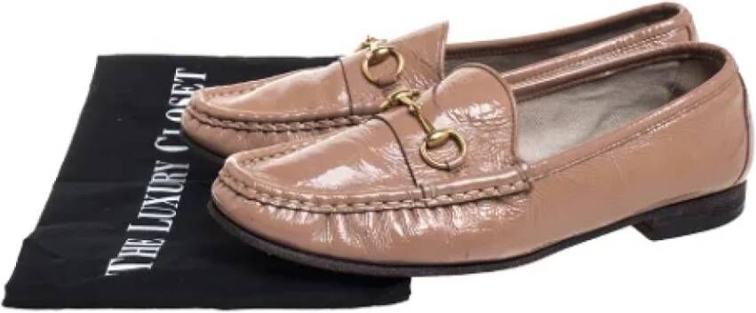 Gucci Vintage Pre-owned Leather flats Beige Dames