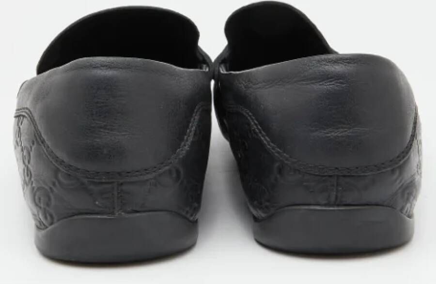 Gucci Vintage Pre-owned Leather flats Black Dames