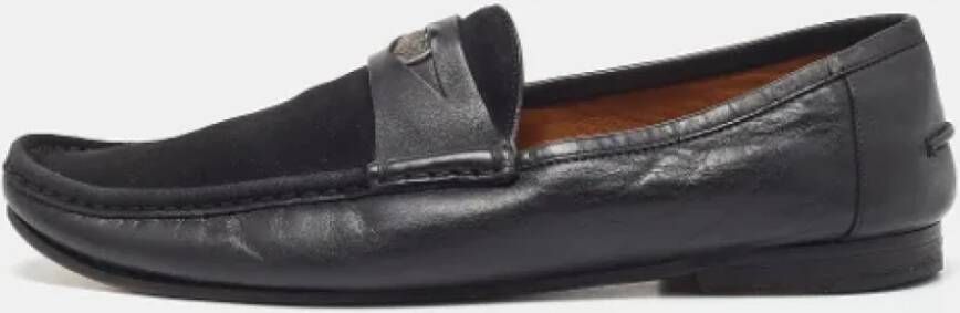 Gucci Vintage Pre-owned Leather flats Black Dames