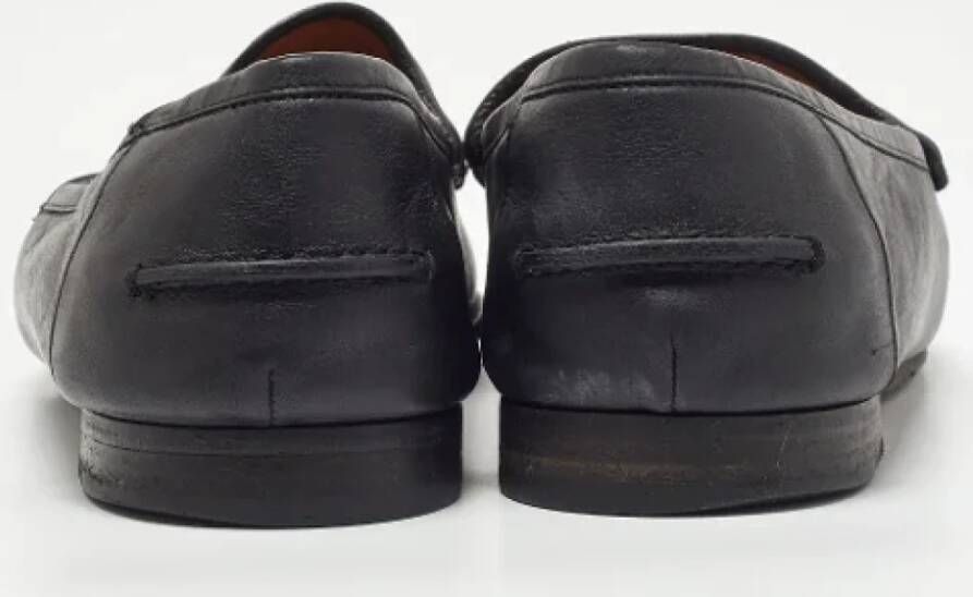 Gucci Vintage Pre-owned Leather flats Black Dames