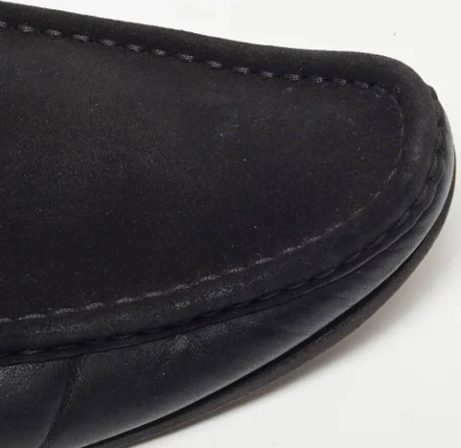 Gucci Vintage Pre-owned Leather flats Black Dames