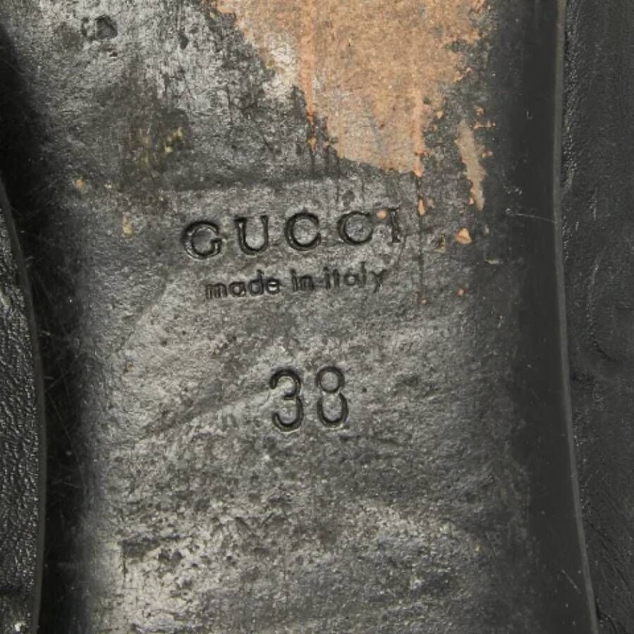 Gucci Vintage Pre-owned Leather flats Black Dames