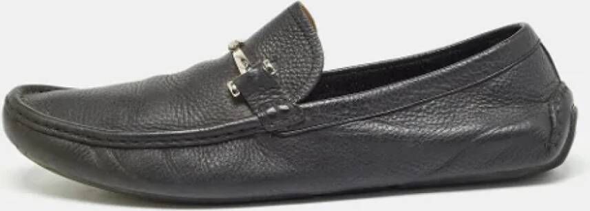 Gucci Vintage Pre-owned Leather flats Black Dames