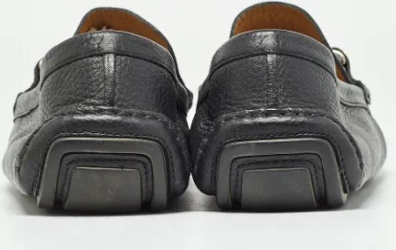 Gucci Vintage Pre-owned Leather flats Black Dames