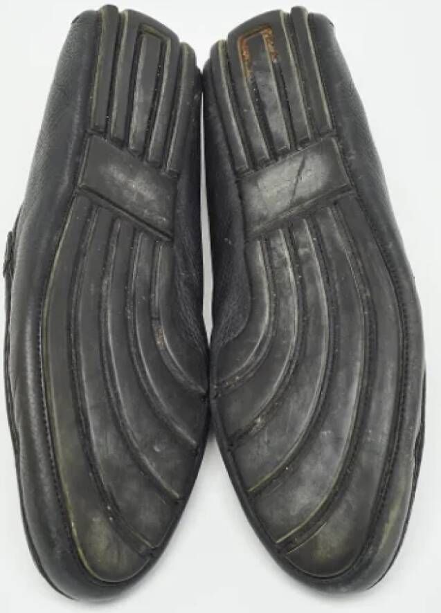 Gucci Vintage Pre-owned Leather flats Black Dames
