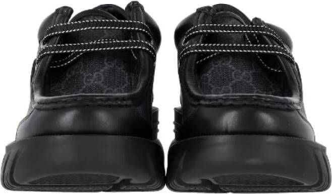 Gucci Vintage Pre-owned Leather flats Black Dames