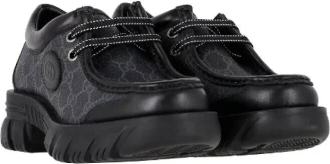 Gucci Vintage Pre-owned Leather flats Black Dames