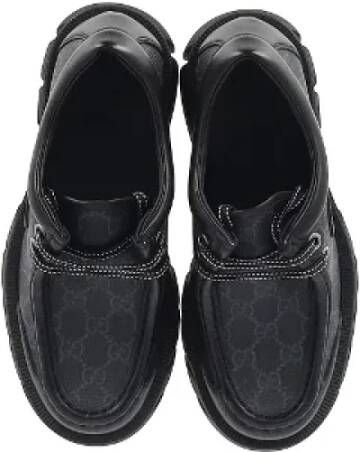 Gucci Vintage Pre-owned Leather flats Black Dames