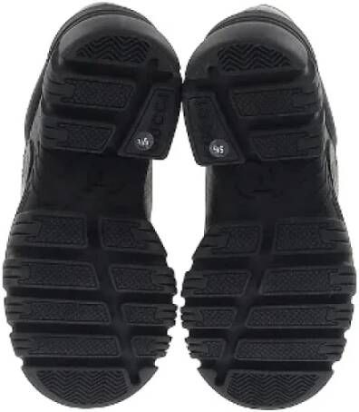 Gucci Vintage Pre-owned Leather flats Black Dames