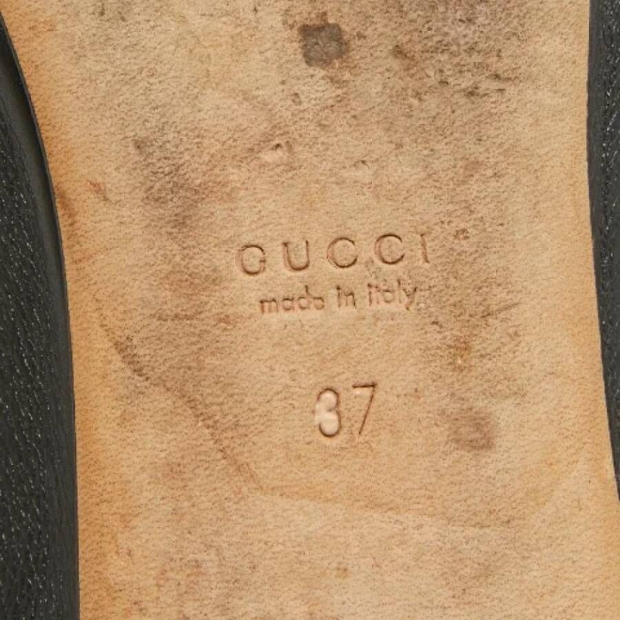 Gucci Vintage Pre-owned Leather flats Black Dames