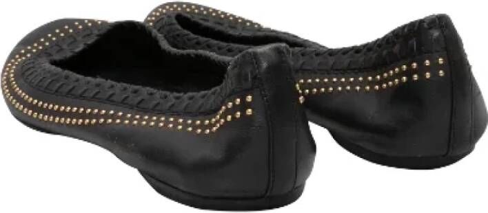Gucci Vintage Pre-owned Leather flats Black Dames