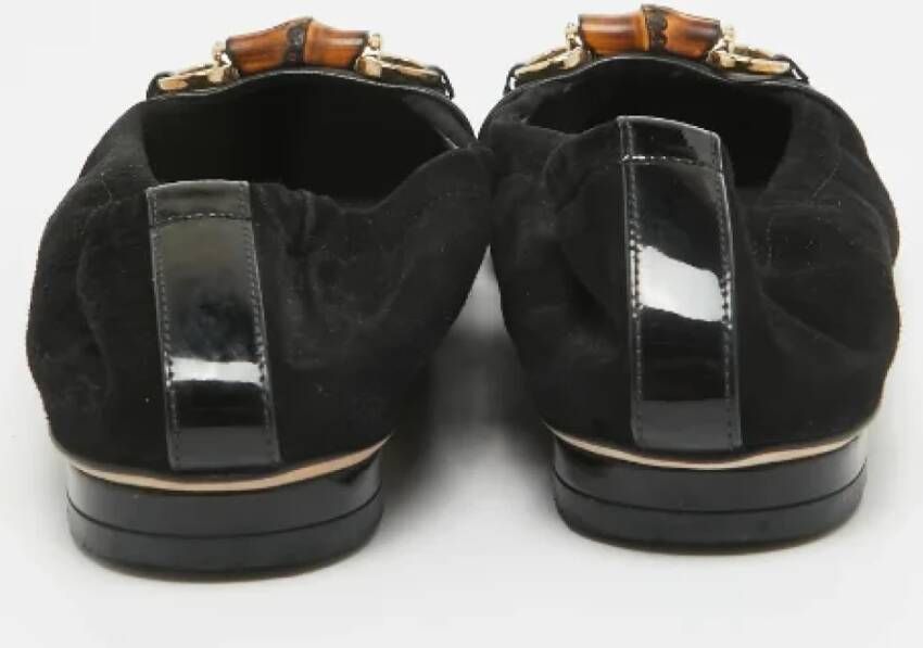 Gucci Vintage Pre-owned Leather flats Black Dames
