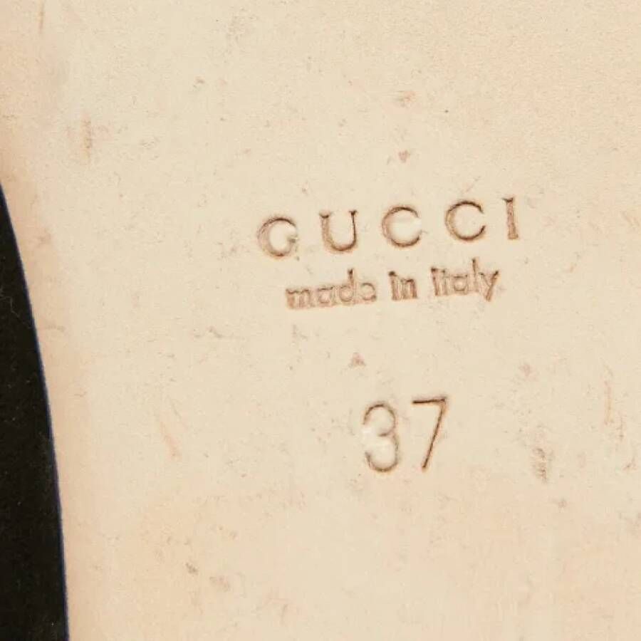 Gucci Vintage Pre-owned Leather flats Black Dames