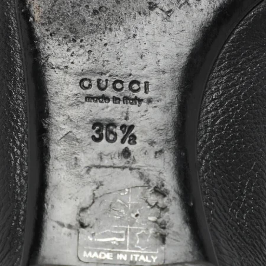Gucci Vintage Pre-owned Leather flats Black Dames
