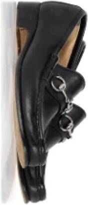 Gucci Vintage Pre-owned Leather flats Black Dames
