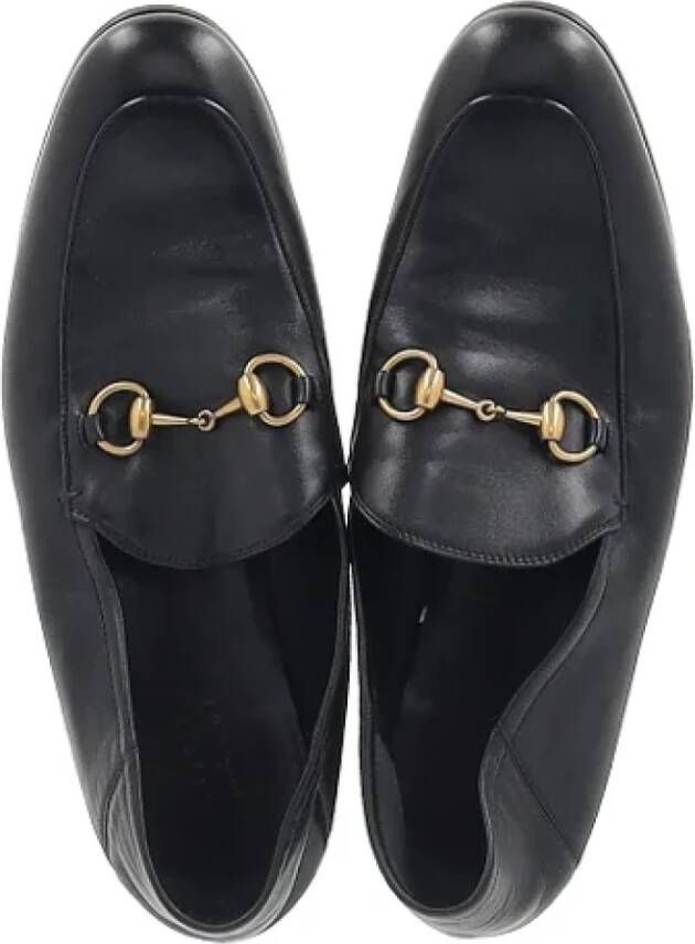 Gucci Vintage Pre-owned Leather flats Black Dames