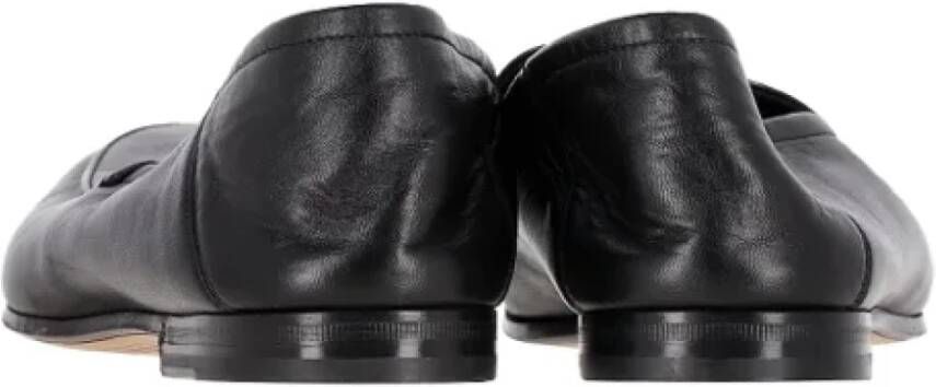 Gucci Vintage Pre-owned Leather flats Black Dames
