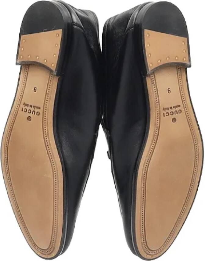 Gucci Vintage Pre-owned Leather flats Black Dames