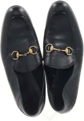 Gucci Vintage Pre-owned Leather flats Black Dames