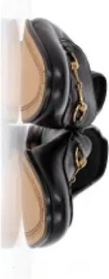 Gucci Vintage Pre-owned Leather flats Black Dames
