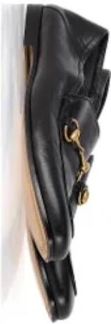 Gucci Vintage Pre-owned Leather flats Black Dames