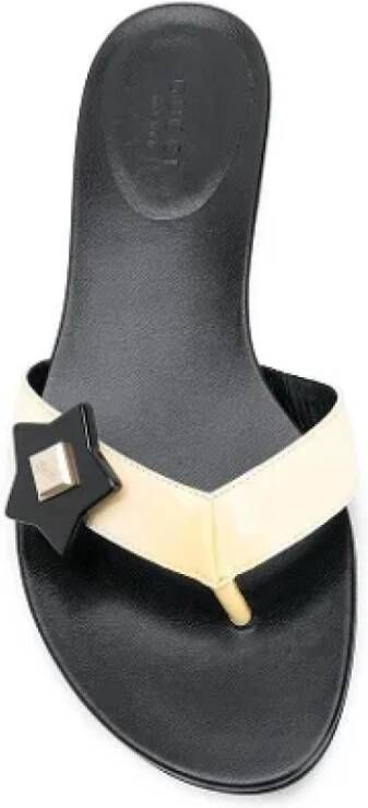 Gucci Vintage Pre-owned Leather flats Black Dames